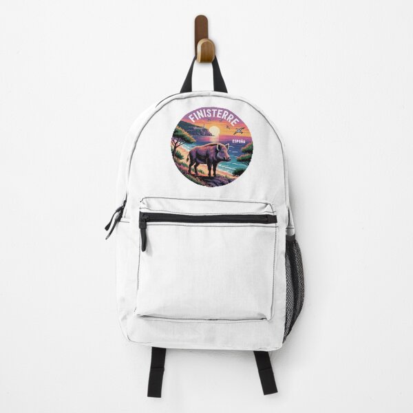 Item preview, Finisterre España - Wild Boar at Sunset in Coastal Pixel Art designed and sold by CircinusStore.