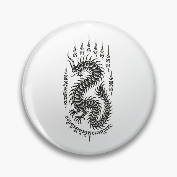 Item preview, Sacred Centipede Yantra – Thai Protective Tattoo Style Illustration designed and sold by Sksticker991.