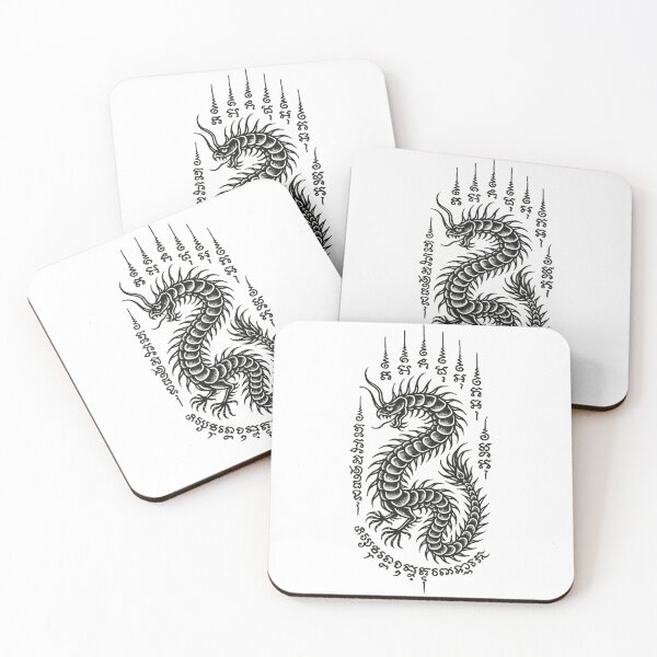 Item preview, Sacred Centipede Yantra – Thai Protective Tattoo Style Illustration designed and sold by Sksticker991.