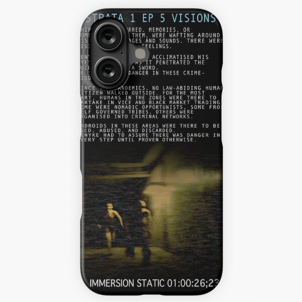 Immersion Static – Strata 1 Ep 5 Visions (Analogue Surveillance Poster with text) iPhone Snap Case