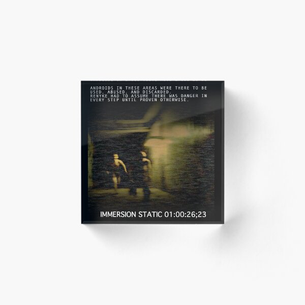 Immersion Static – Strata 1 Ep 5 Visions (Analogue Surveillance Poster with text)  Acrylic Block