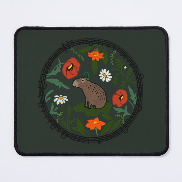 Item preview, Capybara Lo-Fi Vibes – Chill Beats and Floral Feels designed and sold by AmisArt.