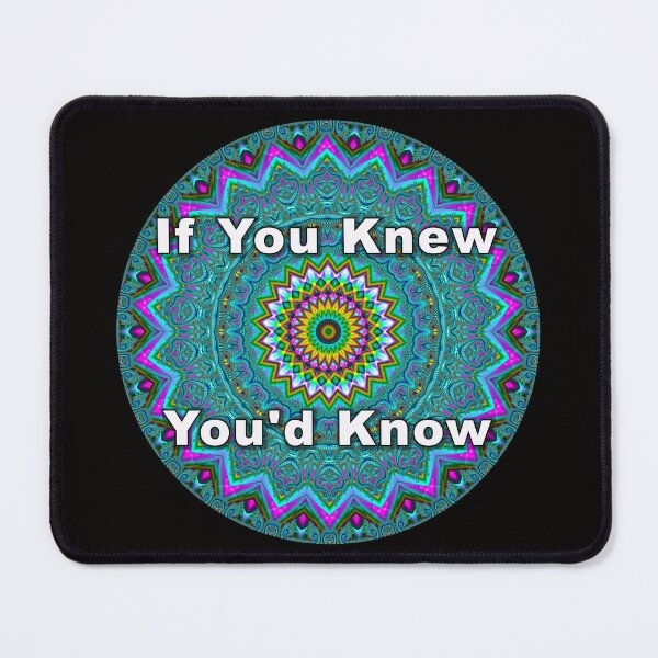 Item preview, If You Knew You'd Know Vivid Turquoise and Magenta Mandala designed and sold by Warren Paul Harris.
