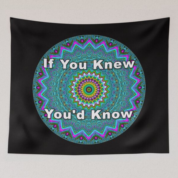 Item preview, If You Knew You'd Know Vivid Turquoise and Magenta Mandala designed and sold by Warren Paul Harris.