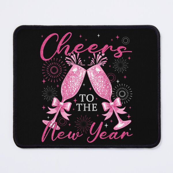 Item preview, Cheers to the New Year Sparkling Pink Glitter Champagne Glasses designed and sold by Serene woods.