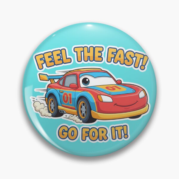 Item preview, kids designs _Feel The Fast! - Cartoon Race Car, Go For It!  designed and sold by DraftNDreamShop.