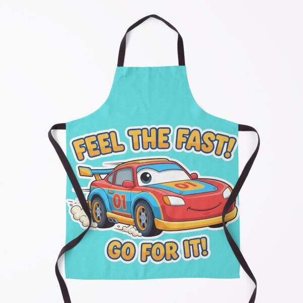 Item preview, kids designs _Feel The Fast! - Cartoon Race Car, Go For It! designed and sold by DraftNDreamShop.