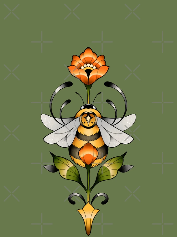 Thumbnail 4 of 4, iPhone Case, Neotraditional bee designed and sold by Missty design.
