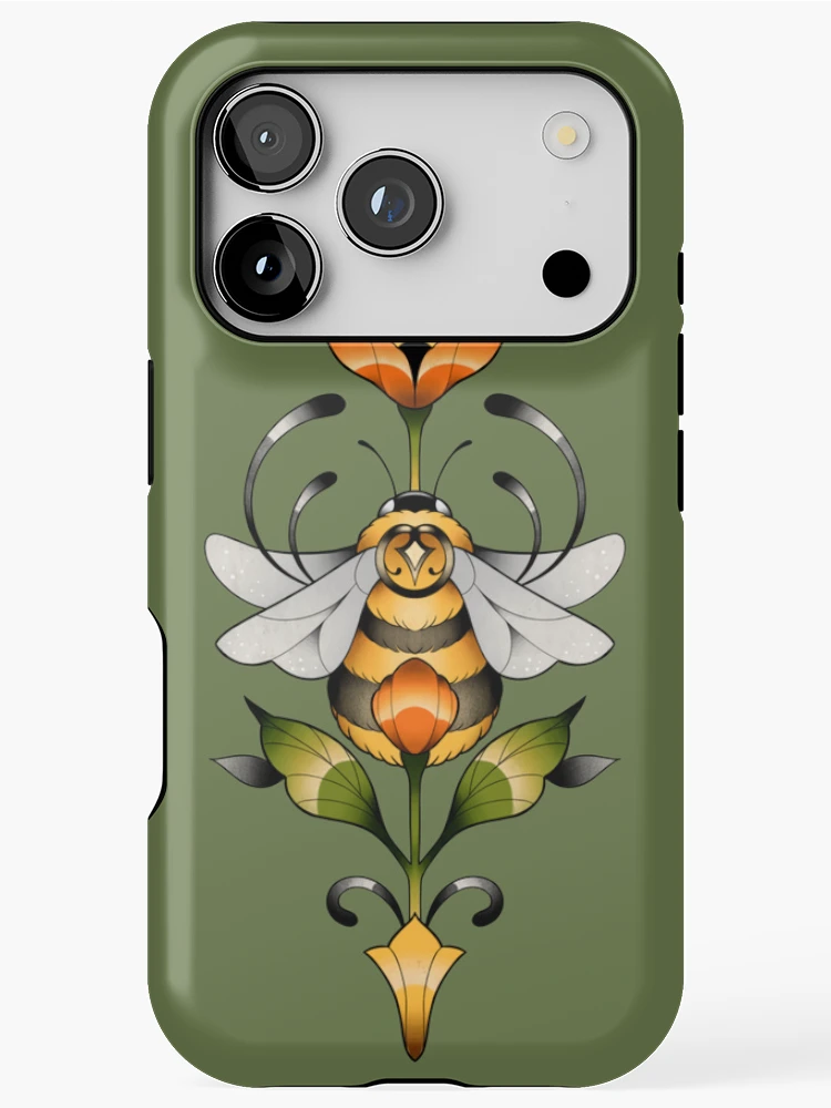Thumbnail 1 of 4, iPhone Case, Neotraditional bee designed and sold by Missty design.