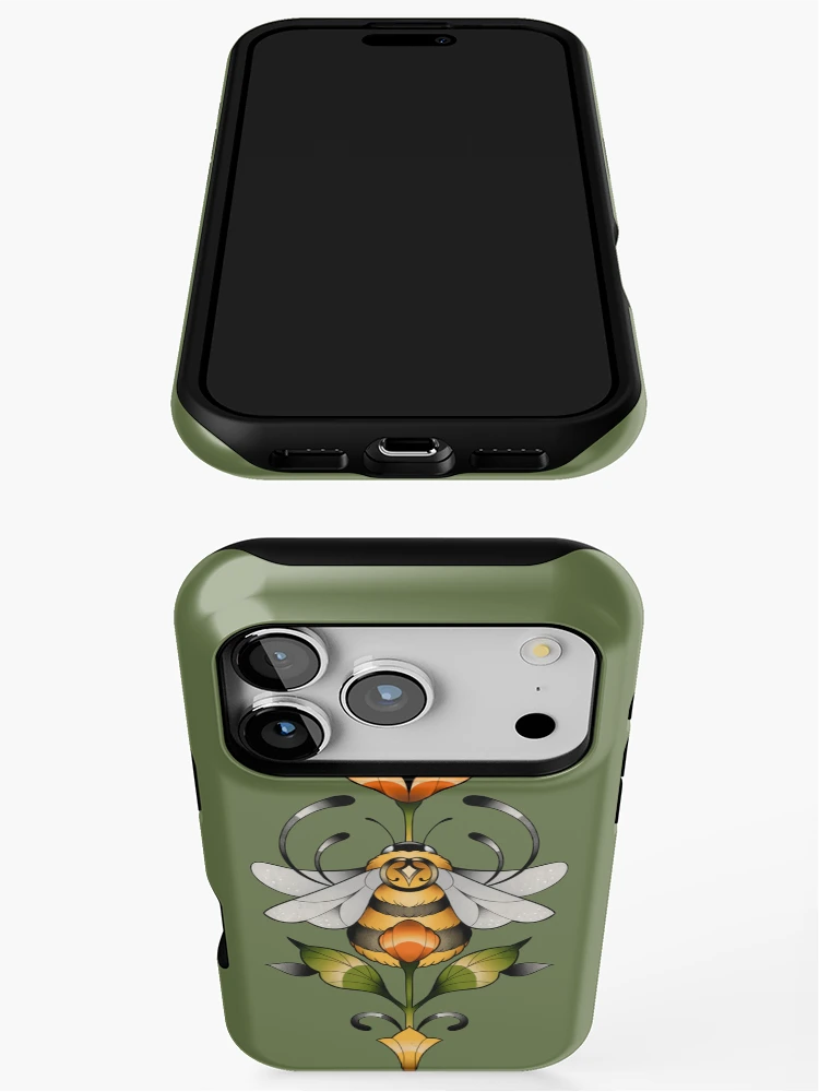 Thumbnail 3 of 4, iPhone Case, Neotraditional bee designed and sold by Missty design.