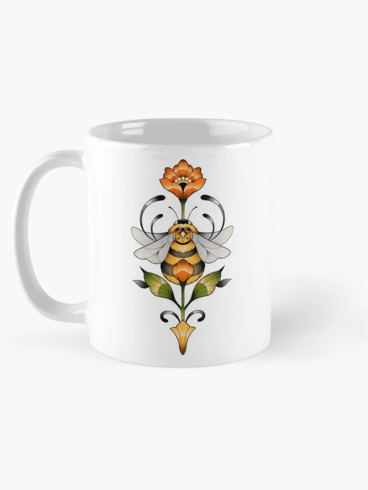 Thumbnail 5 of 6, Coffee Mug, Neotraditional bee designed and sold by Missty design.