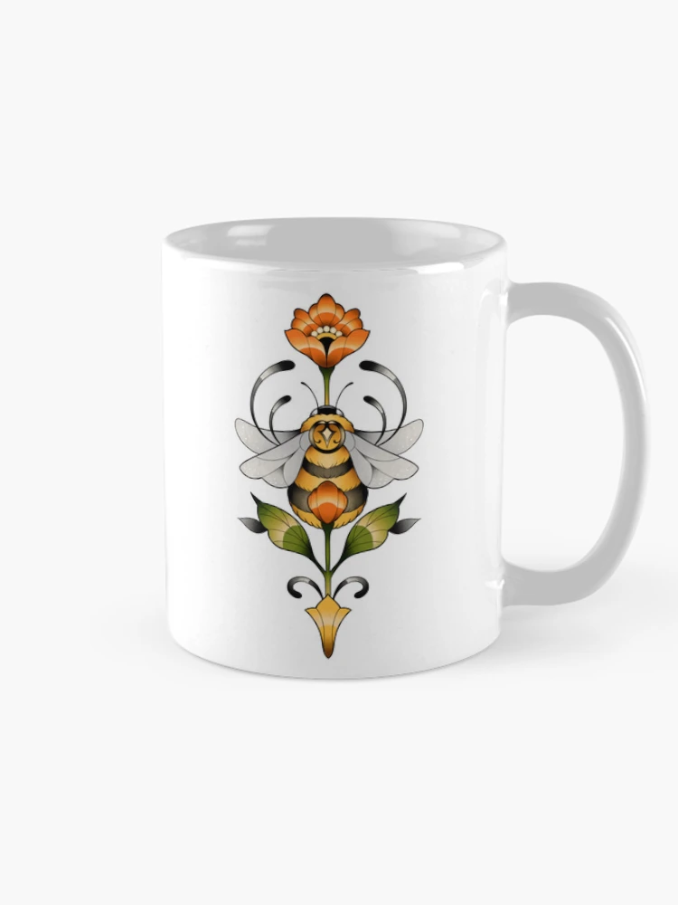 Thumbnail 3 of 6, Coffee Mug, Neotraditional bee designed and sold by Missty design.