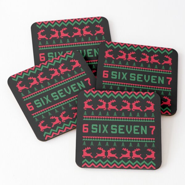 Item preview, Six Seven Number Ugly Christmas Sweater Reindeer Pattern Knit designed and sold by Serene woods.