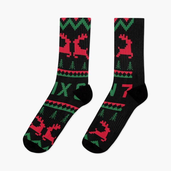 Item preview, Six Seven Number Ugly Christmas Sweater Reindeer Pattern Knit designed and sold by Serene woods.