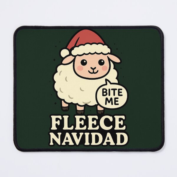 Item preview, Fleece Navidad Bite Me - Funny Sheep Christmas Gift designed and sold by PunchDrop.