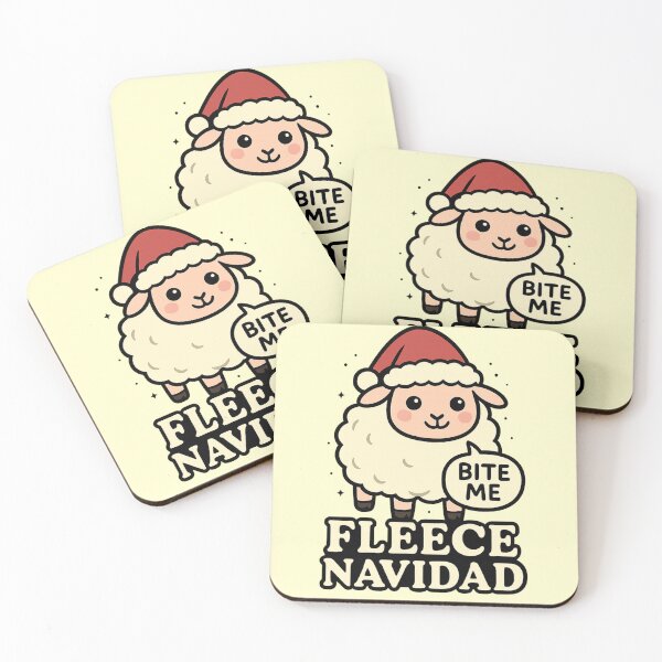 Item preview, Fleece Navidad Bite Me - Funny Sheep Christmas Gift designed and sold by PunchDrop.