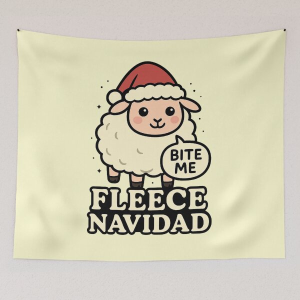 Item preview, Fleece Navidad Bite Me - Funny Sheep Christmas Gift designed and sold by PunchDrop.