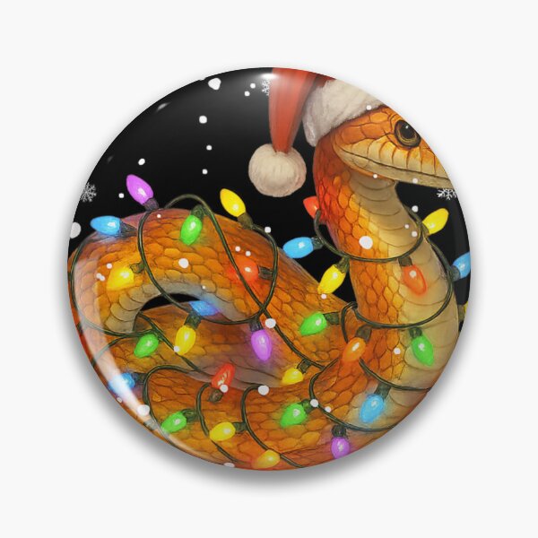 Artikelvorschau, Niedliche Schlange in Lichterketten gehüllt, Weihnachtsmannmütze, Winterreptil entworfen und verkauft von Serene woods.