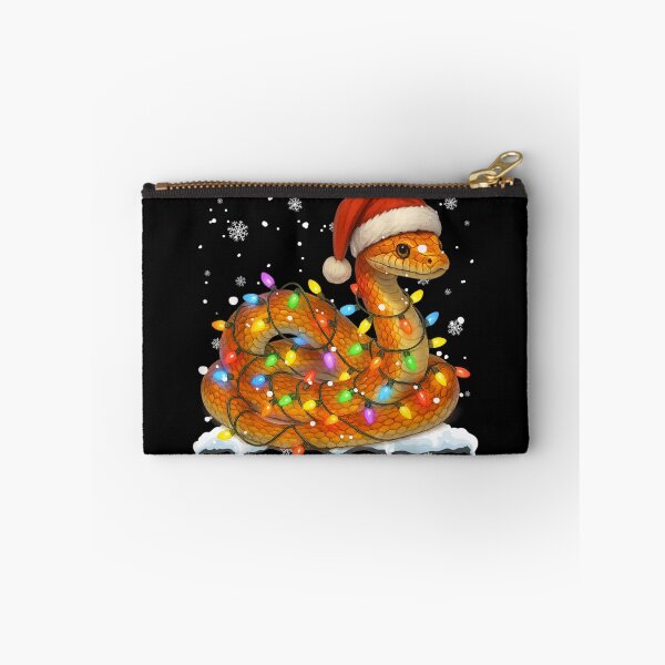 Item preview, Cute Snake Wrapped in Christmas Lights Santa Hat Winter Reptile designed and sold by Serene woods.