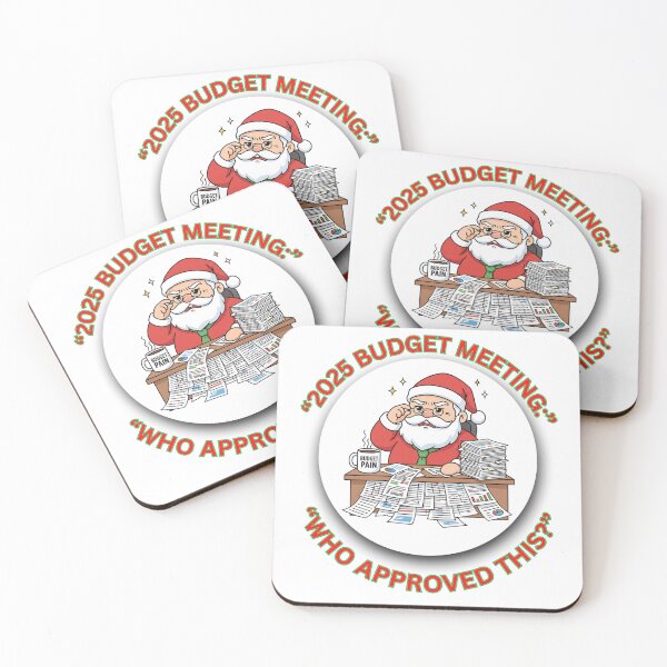 Item preview, Funny Budget Meeting Santa – Corporate Christmas Gift for Coworkers designed and sold by MskynextDigitalstudio.