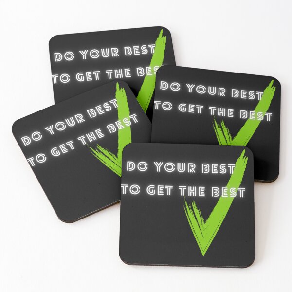 Item preview, Do Your Best To Get The Best - Neon Checkmark Motivation designed and sold by DraftNDreamShop.