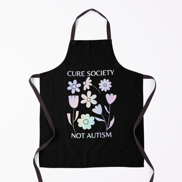 Item preview, "Cure society, not autism" pastel flower design | actually autistic, audhd, neurodivergent designed and sold by NeurodiverseTea.
