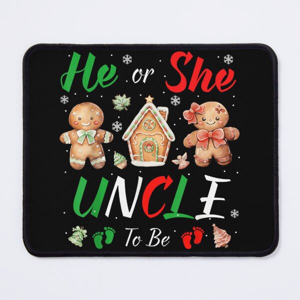 Item preview, He or She Uncle To Be Gender Reveal Gingerbread Christmas Theme designed and sold by River Silva.
