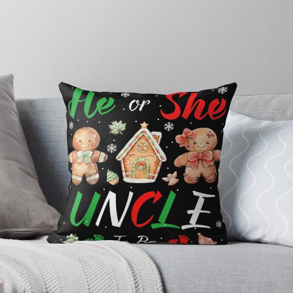 Item preview, He or She Uncle To Be Gender Reveal Gingerbread Christmas Theme designed and sold by River Silva.