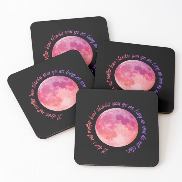 Item preview, Don't Stop Pink Moon Quote - Motivational Celestial Art designed and sold by DraftNDreamShop.
