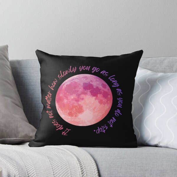 Item preview, Don't Stop Pink Moon Quote - Motivational Celestial Art designed and sold by DraftNDreamShop.