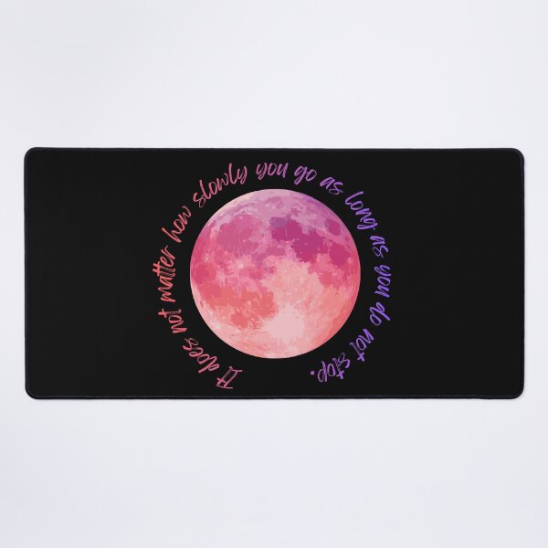 Item preview, Don't Stop Pink Moon Quote - Motivational Celestial Art designed and sold by DraftNDreamShop.