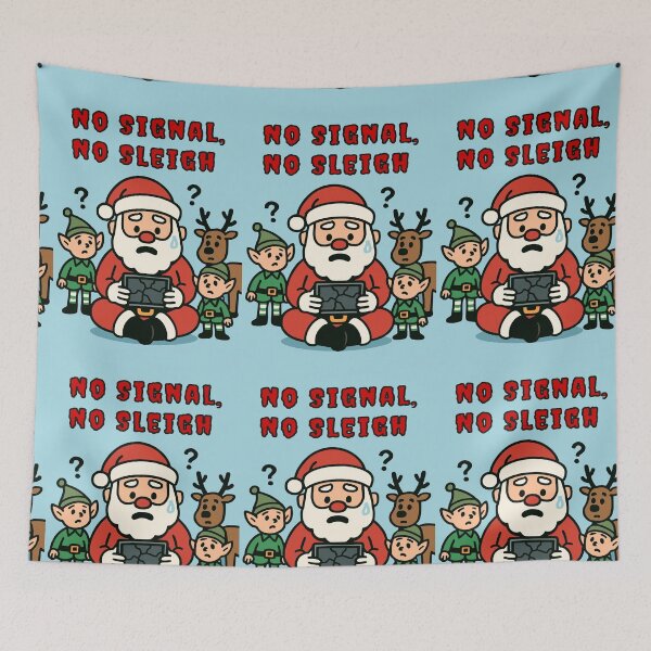 Item preview, “No Signal, No Sleigh” a fun print for gamers from Felia designed and sold by Felia001.