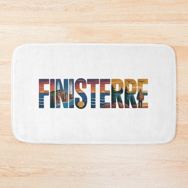 Item preview, Finisterre España - Illustrated Letter Art with Coastal and Pilgrim Scenes designed and sold by CircinusStore.