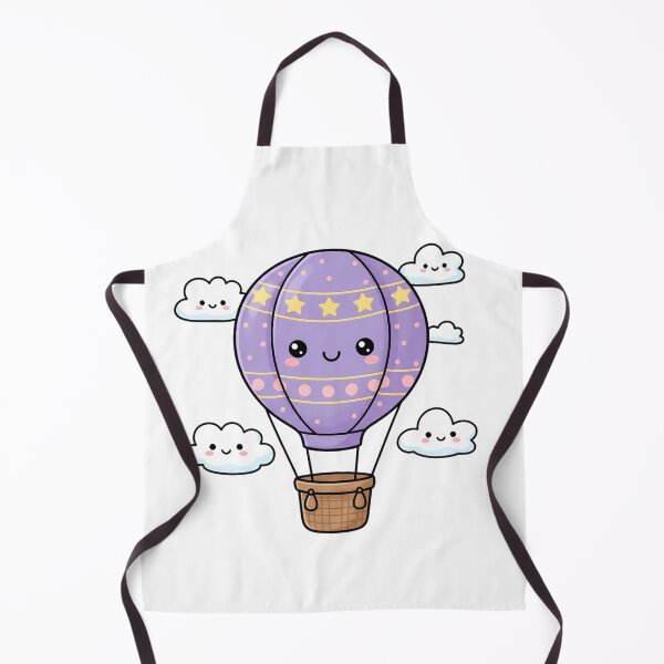 Item preview, A Cute and Dreamy Purple Hot Air Balloon Character designed and sold by KiddoCavePrints.