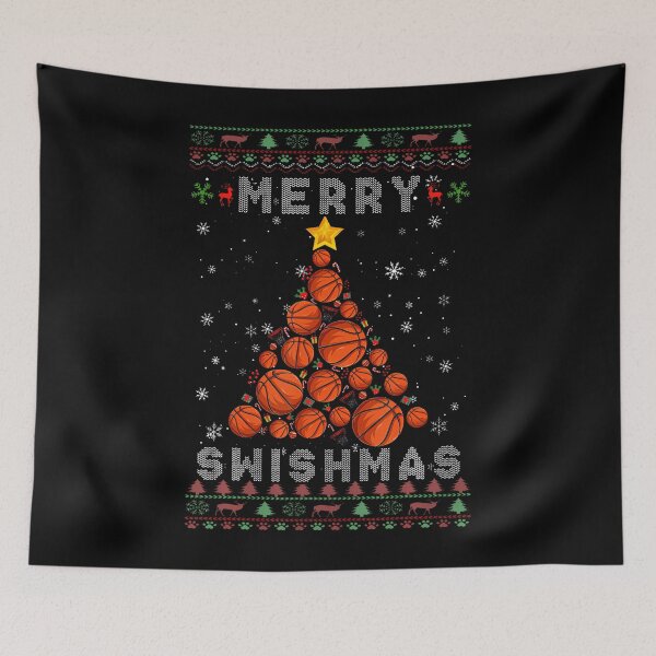 Item preview, Merry Swishmas Ugly Christmas Basketball Christmas Men Women designed and sold by TamaraIrma.