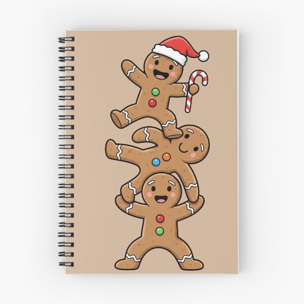 Item preview, Stack of Happy Gingerbread Men | Vertical Christmas Cartoon Tower designed and sold by Wild-way Art.