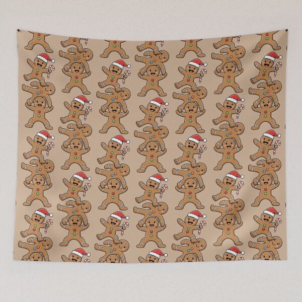 Item preview, Stack of Happy Gingerbread Men | Vertical Christmas Cartoon Tower designed and sold by Wild-way Art.