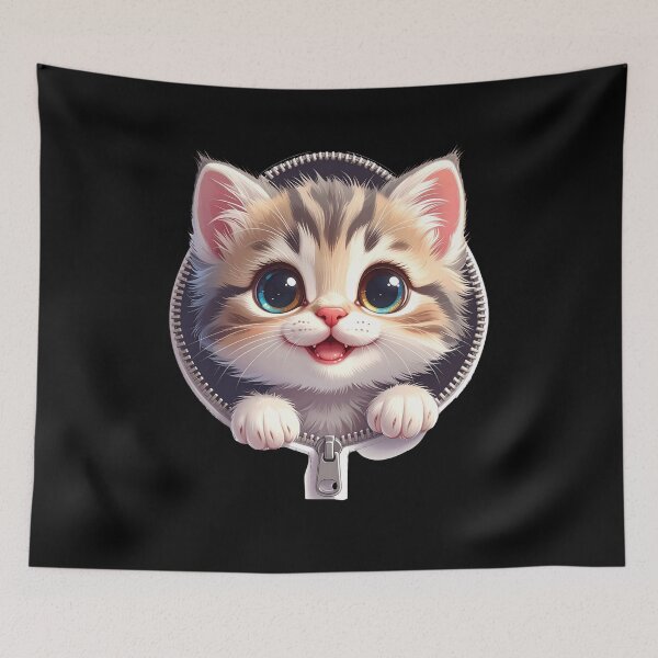 Item preview, Pouch Pal Kitty: Zipper Cat Peeking Out t-shirt  designed and sold by Alicjareign.