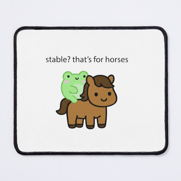 Item preview, Stable That's For Horses Funny Frog Riding Horse Sticker designed and sold by JossDesign15.