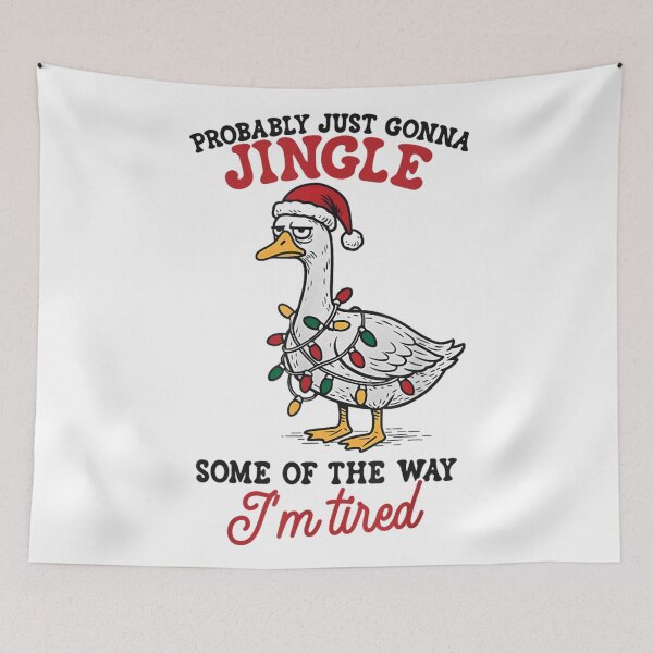Item preview, Probably Just Gonna Jingle Tired Goose Christmas Lights Funny Bird designed and sold by EvelysEmelia.