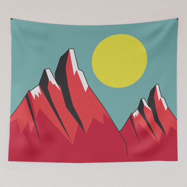 Item preview, Snow Peak Geometry - Abstract Mountain Landscape designed and sold by Petra Lang.