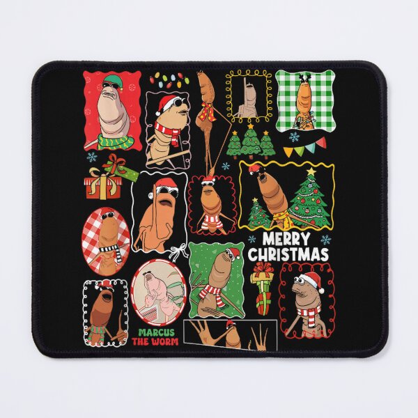 Item preview, Funny Christmas Worm Sticker Bomb Collage Holiday Pattern Design designed and sold by Gargamal.