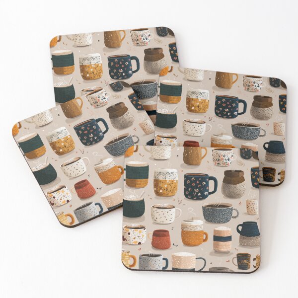 Item preview, Coffee lovers mugs pattern  designed and sold by SmileshareShop.