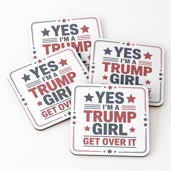 Item preview, Yes I'm A Trump Girl Get Over It - Trump 2024 Election Gifts for Girls Women designed and sold by THREE LITTLE BEANS.