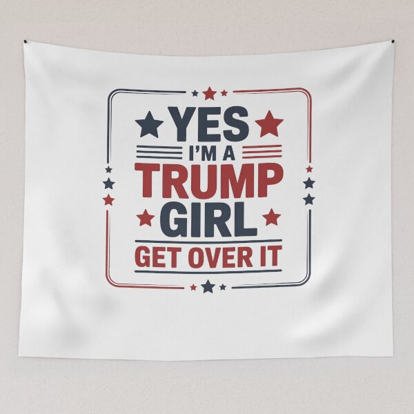 Item preview, Yes I'm A Trump Girl Get Over It - Trump 2024 Election Gifts for Girls Women designed and sold by THREE LITTLE BEANS.