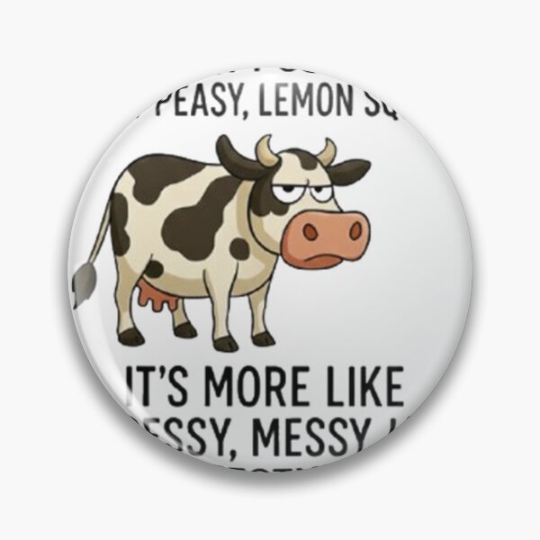 Item preview, Stressy Messy Lemon Zesty Funny Cow Quote Sticker designed and sold by JossDesign15.