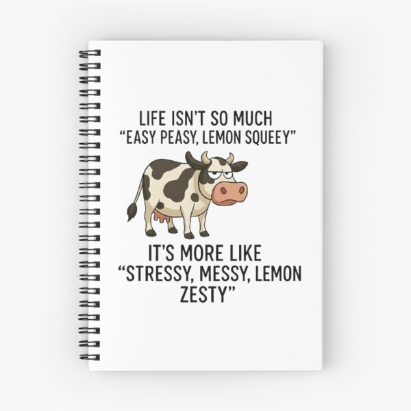 Item preview, Stressy Messy Lemon Zesty Funny Cow Quote Sticker designed and sold by JossDesign15.