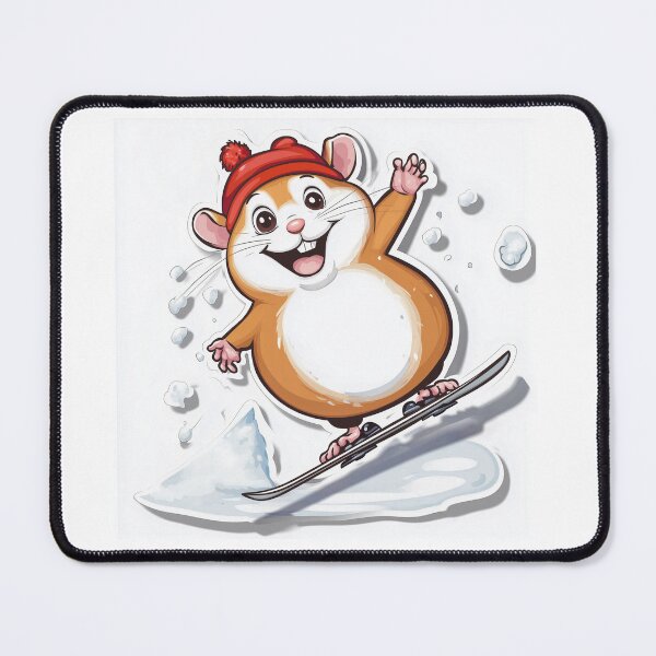 Item preview, Happy Hamster Snowboarding Fun designed and sold by DigitalArtKiosk.