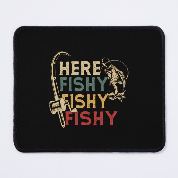 Item preview, Here Fishy Fishy Fishy Funny Retro Fishing Rod Fisherman Gift For Papa Birthday designed and sold by BeulahJoseph.