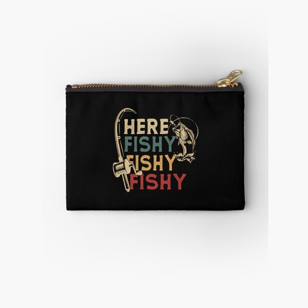 Item preview, Here Fishy Fishy Fishy Funny Retro Fishing Rod Fisherman Gift For Papa Birthday designed and sold by BeulahJoseph.